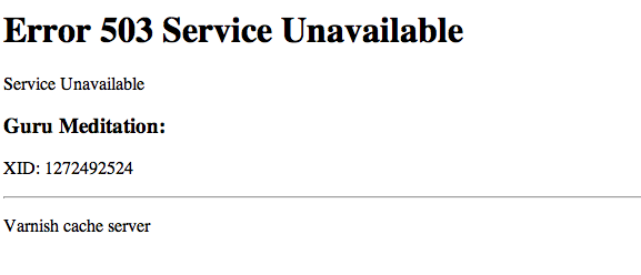 How to fix Varnish Cache 503 Guru Meditation Error